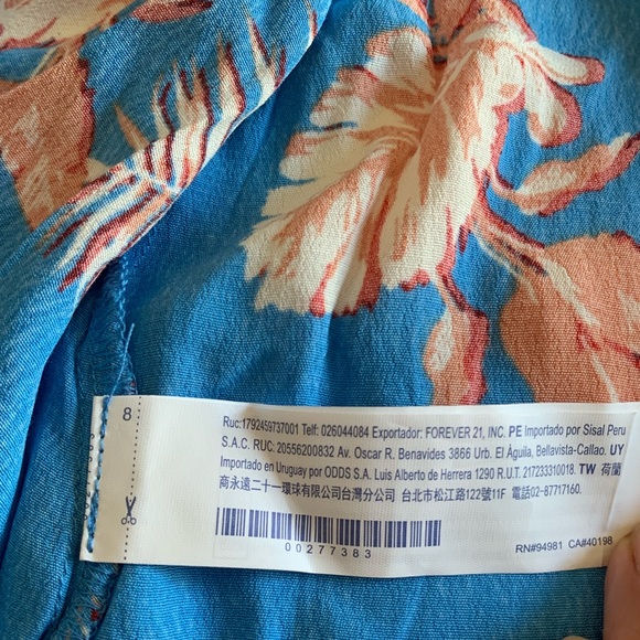 NEW Forever 21 Blue Woven Dress Size Large - Picture 8 of 8